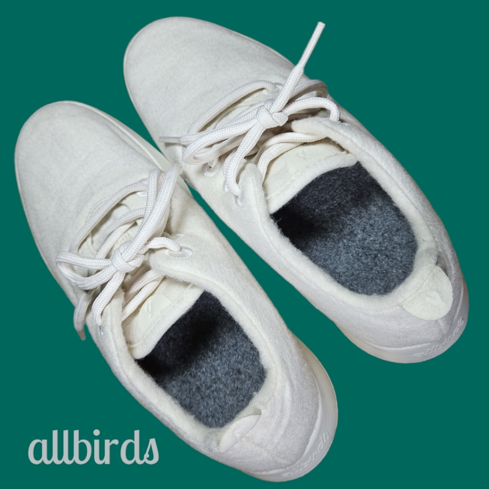 allbirds Women’s White Wool Runner Sneaker - Picture 7 of 13